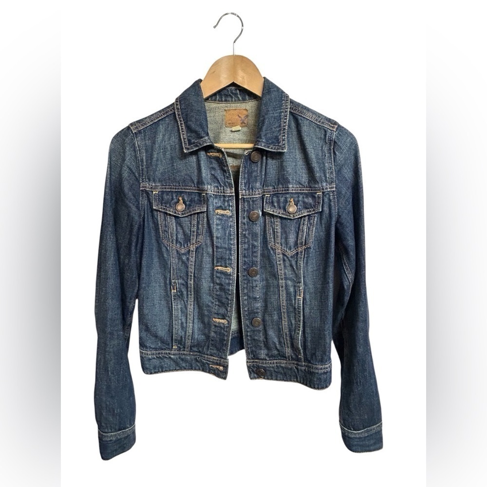 AEO American Eagle Denim Jacket Size Small - Picture 2 of 7